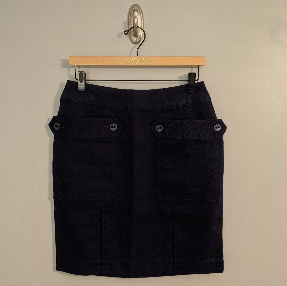 Tulle l NWT Navy Blue Textured Skirt